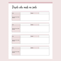 Printable Positivity and Happiness Planner Page 1