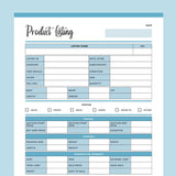 Printable Product Listing Template for Ebay - Blue