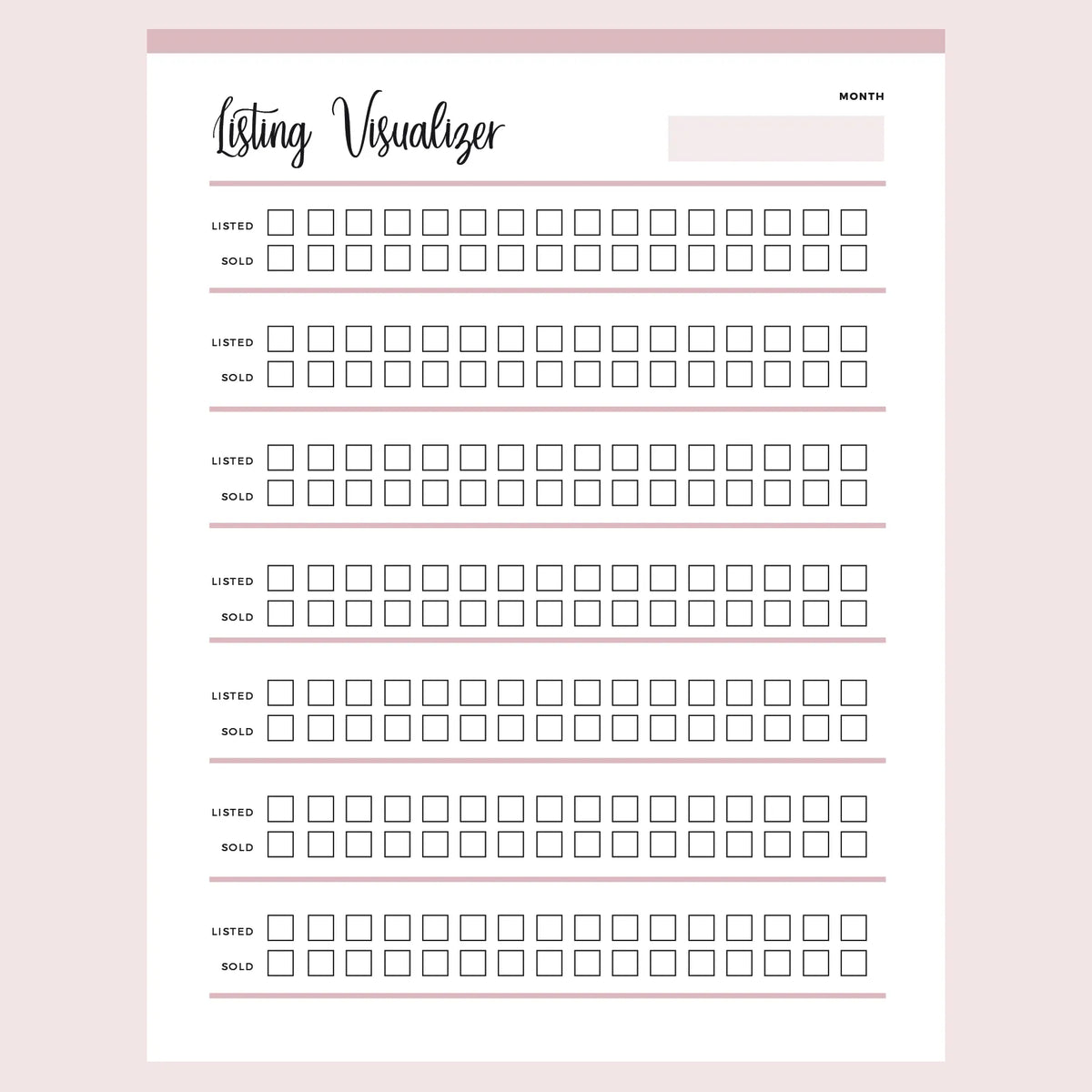 Printable Product Listing Visualizer | Instant Download PDF | A4 and US ...