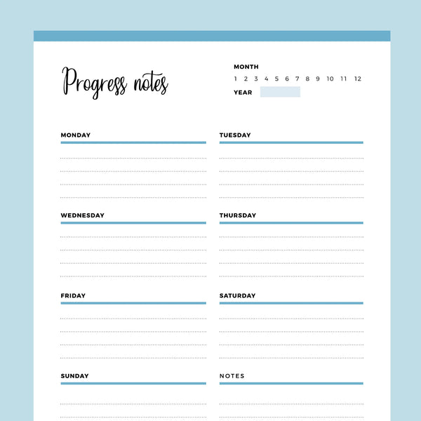Printable Blank Notes Template Blank+Progress+Notes+Template | Notes