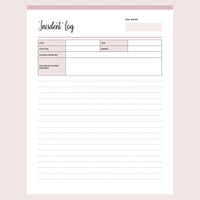Printable Puppy Sitter Incident Log