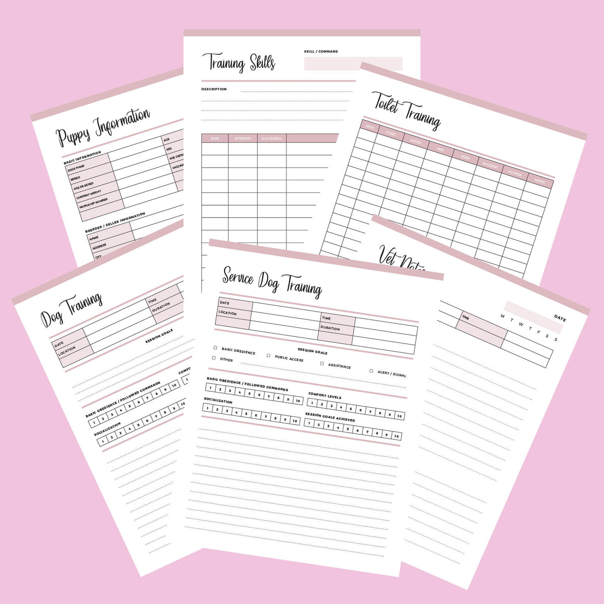 Printable Puppy Training Binder | 38 Page PDF | Instant Download – Plan ...