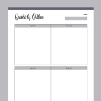 Printable Quarterly Outline - Grey