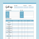 Printable Quilting Journal - Blue