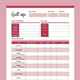Printable Quilting Journal - Red