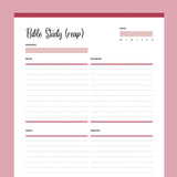 Printable REAP Bible Study Template - Red
