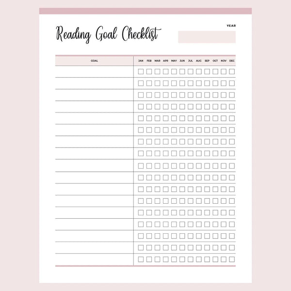 Readability Checklist.pdf Printable Reading Goal Checklist | Instant Download PDF | A4 & Letter ...