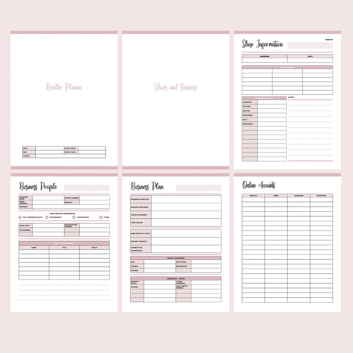 Printable Reseller Planner | Instant Download PDF | 70 PAGES – Plan ...