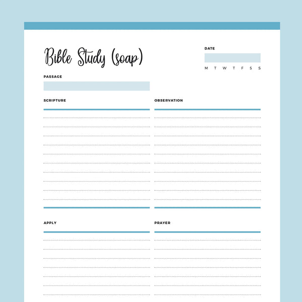 Printable SOAP Bible Study Template | Instant Download PDF – Plan Print Land printable-soap-bible-study-template-instant-download-pdf-plan-print-land
