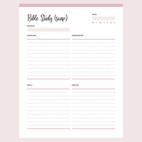 Printable SOAP Bible Study Template