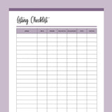 Printable Sellers Checklist For Listing Products - Purple