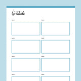 Printable Simple Gratitude Log - Blue