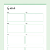 Printable Simple Gratitude Log - Green