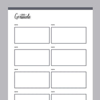 Printable Simple Gratitude Log - Grey
