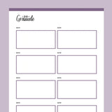 Printable Simple Gratitude Log - Purple