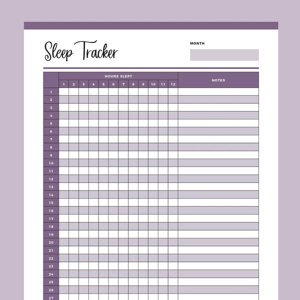 Sleep Tracker • The Printables