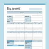 Printable Soap Recipe Sheets - Blue