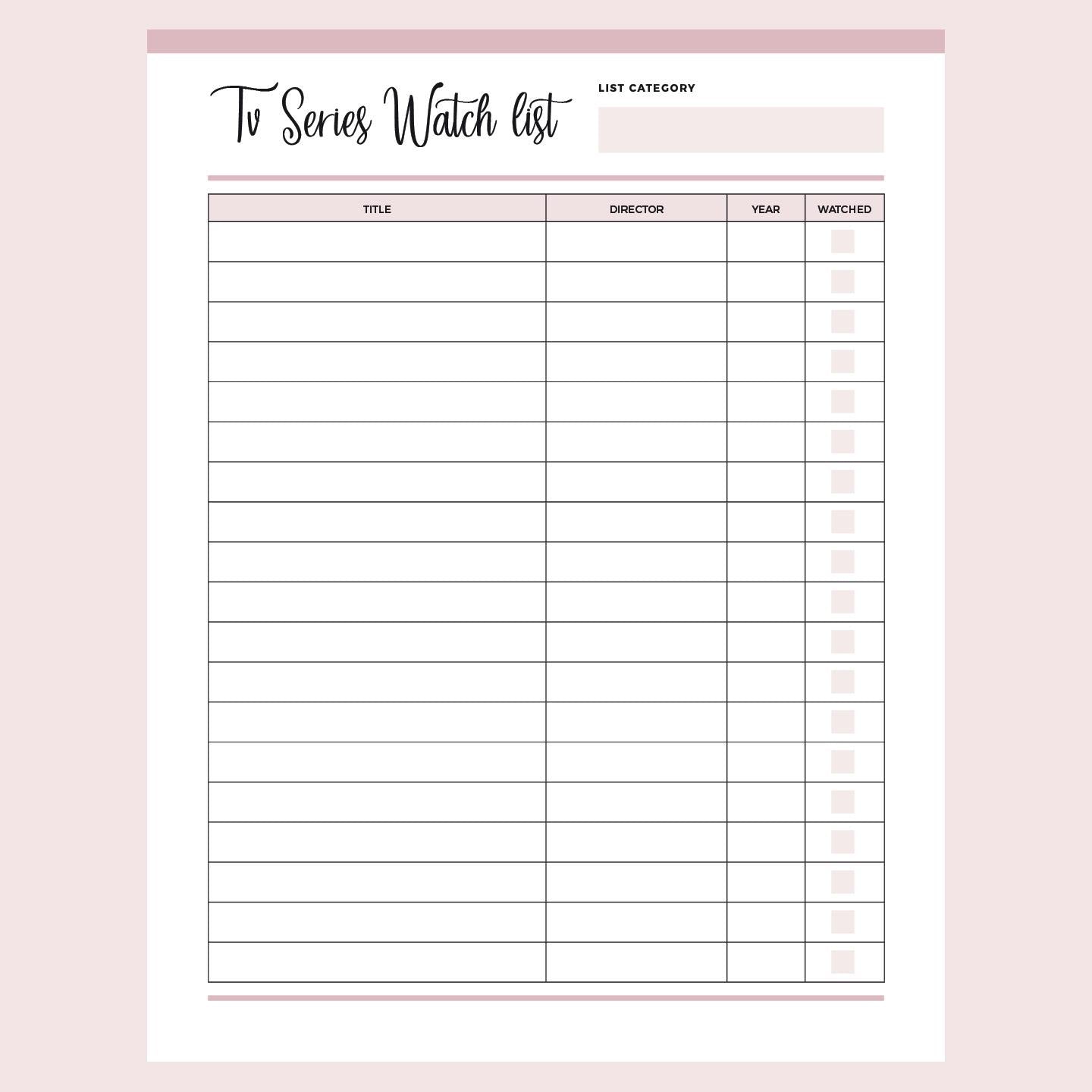 Printable TV Series Watch List | Instant Download PDF | A4 & Letter – Plan Print Land printable-tv-series-watch-list-instant-download-pdf-a4-letter-plan-print-land