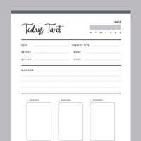 Printable Tarot Journal - Grey