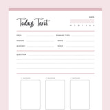Printable Tarot Journal - Pink