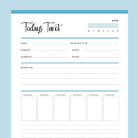 Printable Tarot Journal - Blue