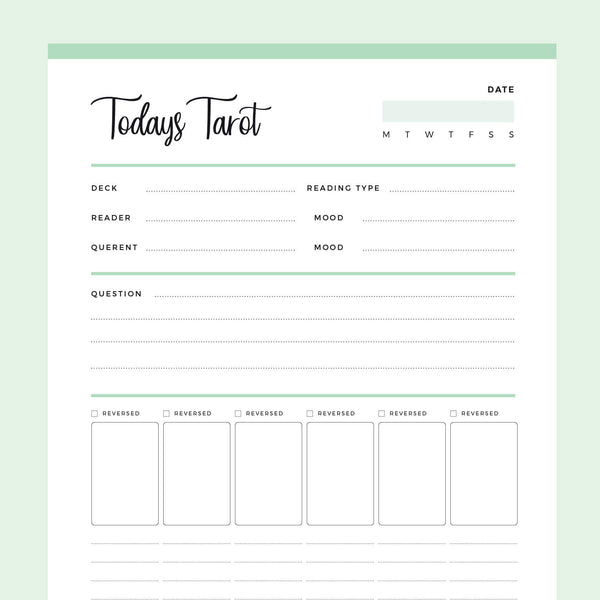 Printable Tarot Journal | 6 Card Spread – Plan Print Land printable-tarot-journal-6-card-spread-plan-print-land