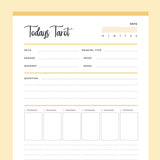 Printable Tarot Journal - Yellow