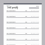 Printable Treat Yourself Tracker - Grey