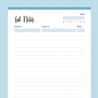 Old Lab Notes Printable University Lab Notes | Instant download PDF | A4 & US Letter ...