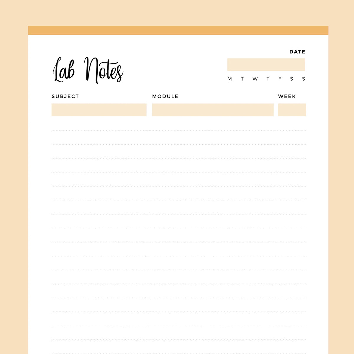 Printable University Lab Notes | Instant download PDF | A4 & US Letter ...