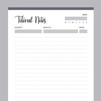 University Note.pdf Printable University Tutorial Notes | Instant download PDF | A4 & US ...