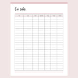 Printable Used Car Sales Tracking Template