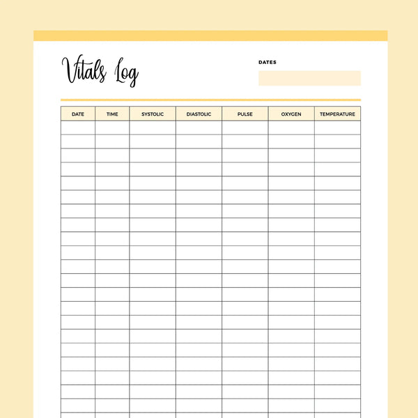Free Printable Vital Sign Sheets Free Printable Vital Sign Sheets