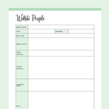 Printable Website Profile Plan Print Land