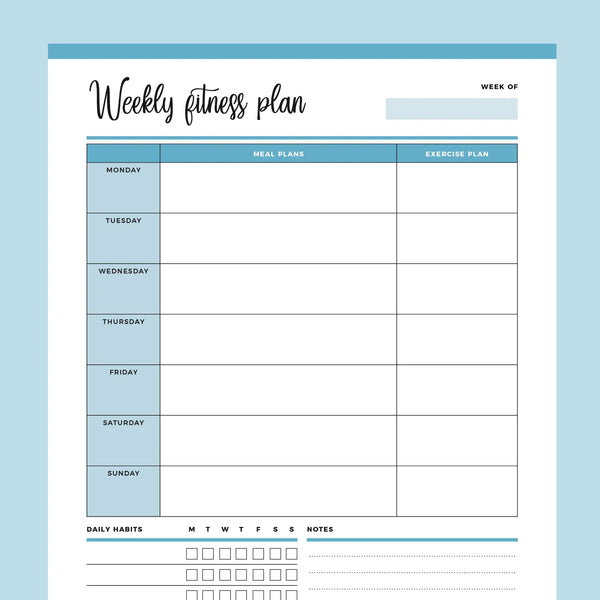 Printable Weekly Fitness Planner | Instant Download PDF | A4 & Letter – Plan Print Land printable-weekly-fitness-planner-instant-download-pdf-a4-letter-plan-print-land