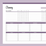 Printable Weekly House Cleaining Checklist - Purple