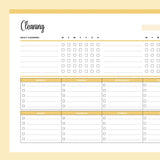 Printable Weekly House Cleaining Checklist - Yellow
