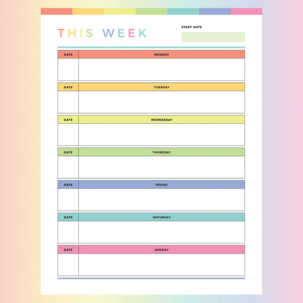 Printable Weekly Planner For Kids | Instant Download PDF | A4 and US Letter – Plan Print Land printable-weekly-planner-for-kids-instant-download-pdf-a4-and-us-letter-plan-print-land