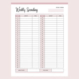 Printable Weekly Savings and Spending Trackers - Page 2