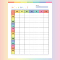 Printable Weekly Schedule For Kids