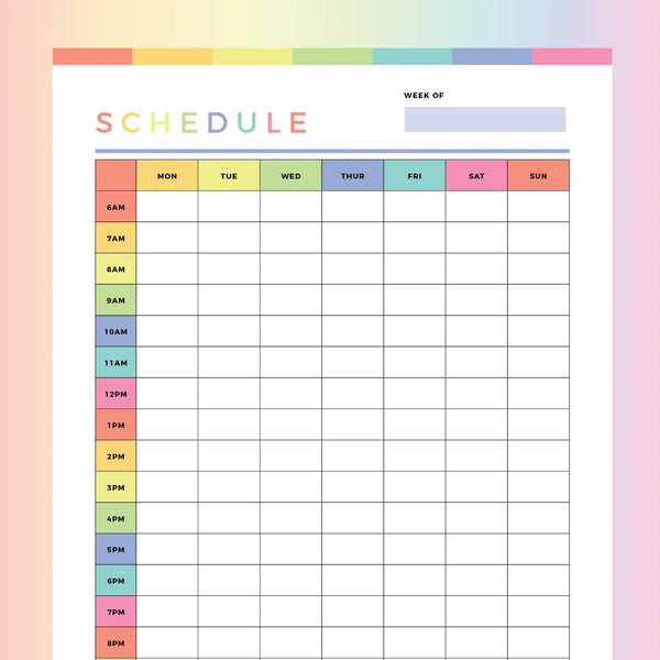 Printable Weekly Schedule For Kids | Instant Download PDF | A4 and US Letter – Plan Print Land printable-weekly-schedule-for-kids-instant-download-pdf-a4-and-us-letter-plan-print-land