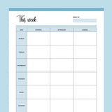 Printable Weekly To-Do Planner - Blue