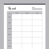 Printable Weekly To-Do Planner - Grey