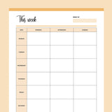 Printable Weekly To-Do Planner - Orange
