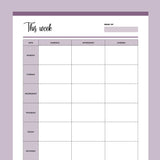 Printable Weekly To-Do Planner - Purple