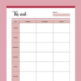 Printable Weekly To-Do Planner - Red