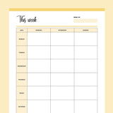 Printable Weekly To-Do Planner - Yellow