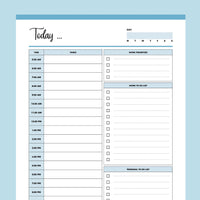 Printable Work From Home Planner - Blue