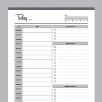 Printable Work From Home Planner - Grey