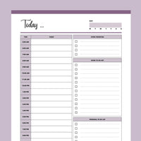 Printable Work From Home Planner - Purple